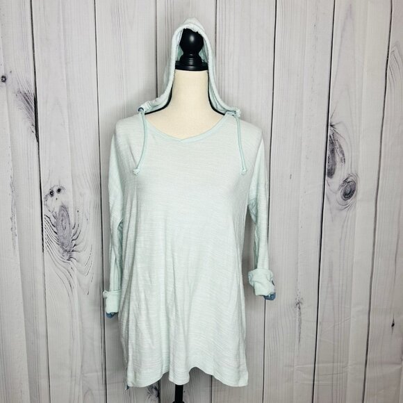 Columbia Tops - Columbia Hooded Top Seafoam Green Lightweight Pullover Drawstring Hoodie Sz M
